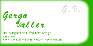 gergo valler business card